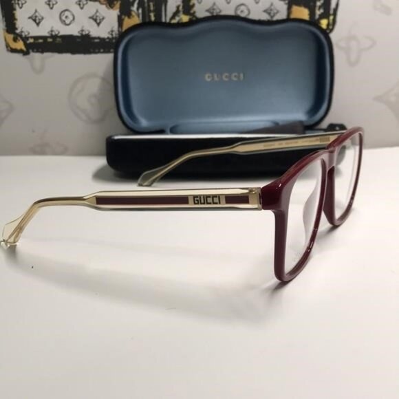 Gucci Burgundy Eyeglasses GG0561o 003 - Picture 8 of 12